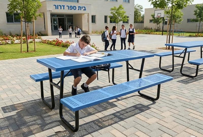 שולחן קקל כחול לבתי ספר 